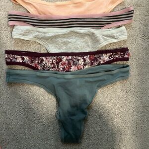 Pact Women's Thong Set of 5 - 100% Organic Cotton - Multicolor